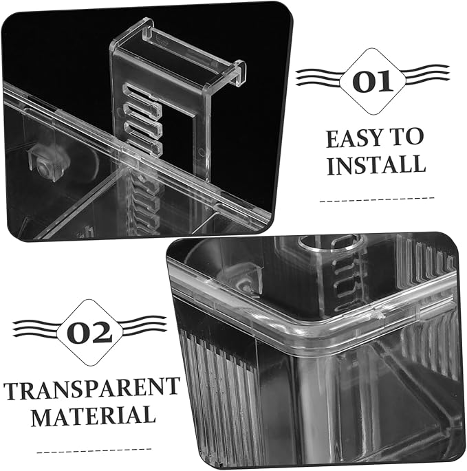 Generic Fish Breeding Box with Hook Mount Incubator and Tank Divider for Aquarium Prevents Fish Easy to Install and Shrimp Hatchery