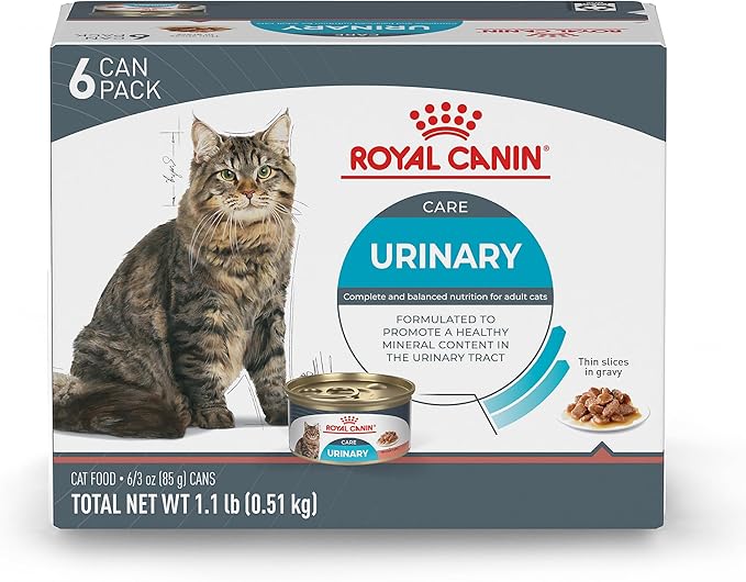 Royal Canin Feline Care Nutrition Urinary Care Adult Thin Slices in Gravy Cat Food, 3 oz (Pack of 6)