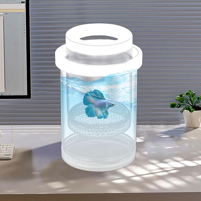 Floating Fish Isolation Box for Fish Tank, Floating Aquarium Breeder Hatching Box Clear Egg Isolation Net Incubation Boxes for Clownfishes Betta Guppy