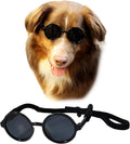 G001 Medium Breeds 20-40 lbs Dog Cat Pet Costume Prop Round Sunglasses (Black)