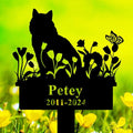 Personalized Cat Grave Marker Outdoor, Custom Cat Memorial Stake, Cat Memorial Garden Stake, Custom Flowers Cat Memorial Plaque, Cat Memorial Gifts for Loss of Cat