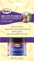 Quiko Multivitamin Daily Balance Vitamin & Mineral Supplement for All Pet Birds, 1.0 Ounce