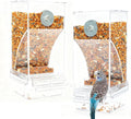 2Pcs Automatic Bird Feeder for Cage No Mess Parakeet Feeder Seed Food Container Feeding Station Cage Accessories for Small Birds Parrot Cockatiel Canary Lovebirds