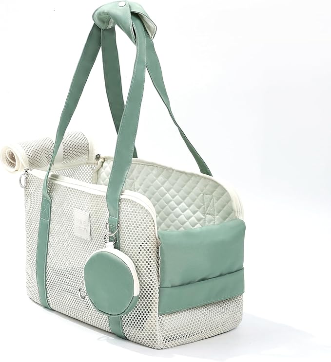 Pet Breathable Mesh Tote Bag, Pet Hands-Free Shoulder Bag,Dog and Cat Lightweight and Comfortable Pet Shoulder Bag, Pet Carrier Purse for Small Dog Cat（Can Hold 10 Pounds）