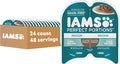 IAMS Perfect Portions Grain Free Wet Cat Food, Indoor Adult Cat Food Wet Cuts in Gravy, Tuna Recipe, (24) 2.6 oz. Twin-Pack Trays
