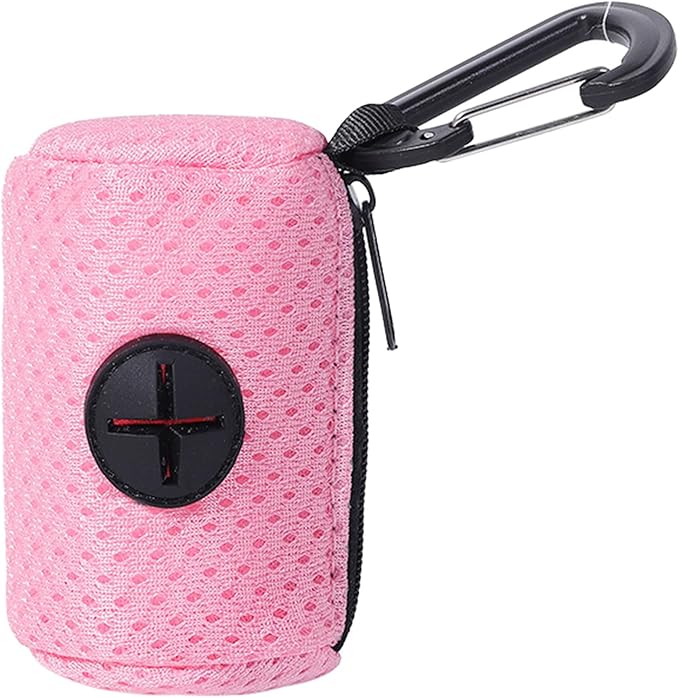 Pet Trash Bag Holder Poop Bag Dispenser MeshFabric Pooper Bag Dispenser LeashHook Pet Waste Bag Holder