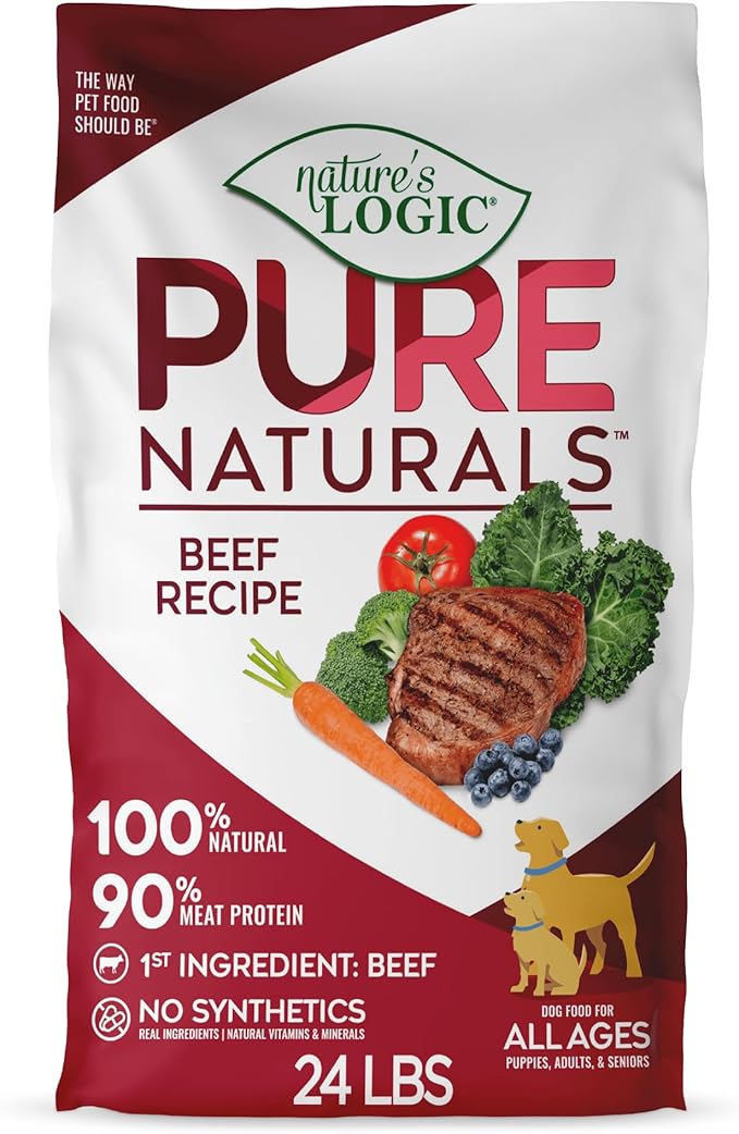 NATURE'S LOGIC Pure Naturals™ 100% Natural Beef Recipe Synthetic-Free Dry Dog Food, 24 lbs