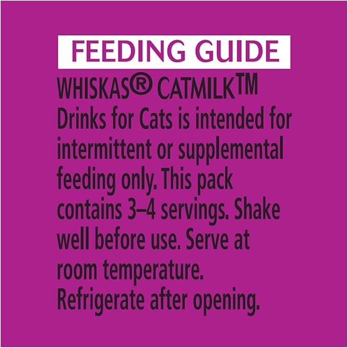 Whiskas Catmilk Plus Drink for Cats and Kittens 24 Count, 6.75 Ounces
