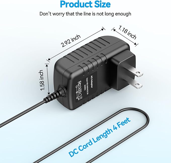 Replacement for Petsafe ScoopFree Litter Box Power Supply Charger, Compatibility PetSafe Automatic Self-Cleaning Installations Models：RFA-516 PAL00-14243, PAL00-15342, PAL00-14242