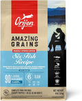 ORIJEN Amazing Grains High Protein Dry Dog Food Six Fish Recipe 4lb Bag