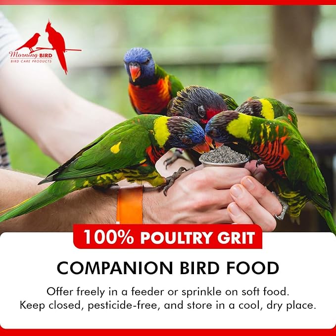 Morning Bird Poultry Grit for Birds 18 lbs (2-Pack, 9 lbs Each) - Mineral-Rich Supplement for Digestion & Calcium Support - Natural Poultry Feed Additive and Chicken Grit for Healthy Birds