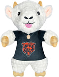 Pets First NFL Chicago Bears Goat Plush Toy for Dogs and Cats with Squeaker, Wearing a Team Jersey! Fun & Sporty Goat Shaped Dog Chew Toy, Interactive Pet Toy