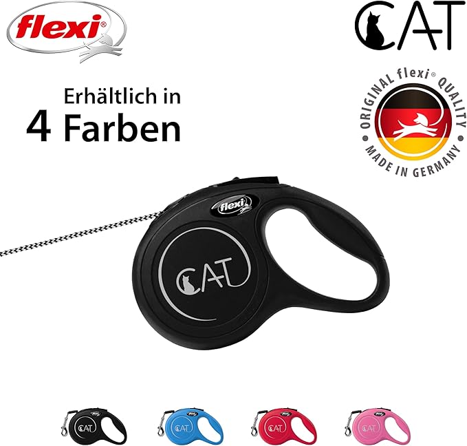Flexi Automatic Leash New Classic Cat XS 3 M Black