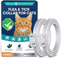 Flea Collar for Cats, Flea & Tick Prevention, Natural Plant-Based, Water-Resistant, Adjustable, Fast-Acting & Long-Lasting, Safe for Adult Cats and Kittens, White