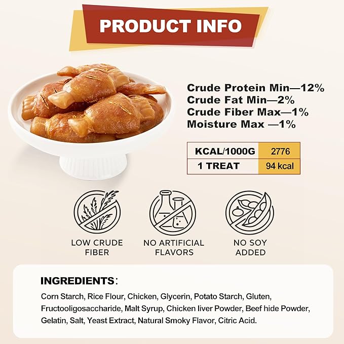 PETPHABET Rawhide Free Dog Chew Bones - Grilled Pork Hock Dog Chews for Small Medium Breeds, Healthy Puppy Treats for Training & Teething, Made with Real Chicken, Natural Smoky Flavor, 12 Count