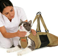 Cinf Cat Nail Clipping Cleaning Grooming Restraint Bag No Scratching Biting for Bathing Nail Trimming Injecting Examining(Tan,M)