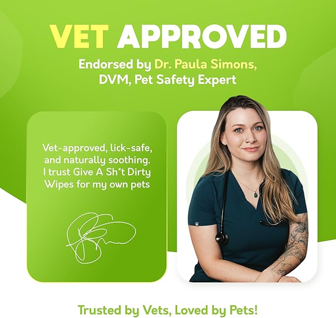Lick-Safe Daily Pet Wipes for Dogs & Cats - Vet-Approved & Hypoallergenic - Cleans Mud, Odor & Dander - Wipes for Paws, Face & Butt - 10% to Charity - Earth-Friendly & Unscented Cleaning - Pack of 200