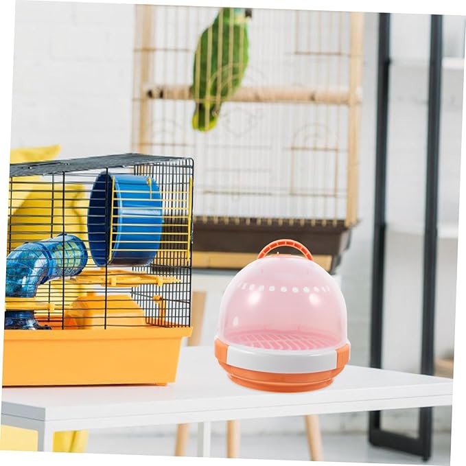 Toyvian Portable Bird Carrier Cage Breathable Travel Cage for Parrots Birds Lightweight Handle Design for Hiking Outings