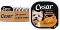 Cesar Filets in Gravy Adult Wet Dog Food, Rotisserie Chicken Flavor, 3.5 oz. Easy Peel Dog Food Tray, 24 Count (Pack of 1)