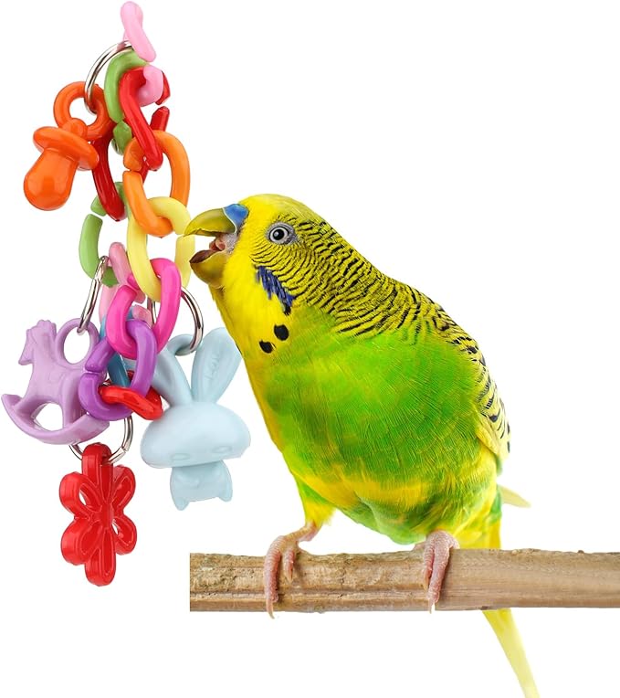 Hypeety Bird Parrot Foot Toy Chewing Swing Bite Toy Plastic Parrot Toys Bird Toys Macaw Toys for Lovebirds Conures Caiques Sun Parakeet Cockatiel Budgie