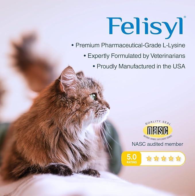 L-Lysine Gel for Cats & Kittens (5oz) – Immune System, Respiratory & Eye Health Support. Reduces Sneezing, Runny Nose & Watery Eyes. Daily Salmon-Flavor Supplement – Made in USA (2 Pack)