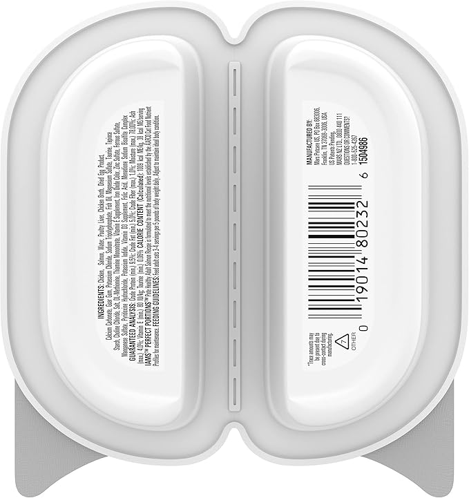 IAMS Perfect Portions Sensitive Digestion & Skin Wet Cat Food Pate, Adult Grain Free Pate, Turkey Recipes, (24) 2.6 oz. Twin-Pack Trays