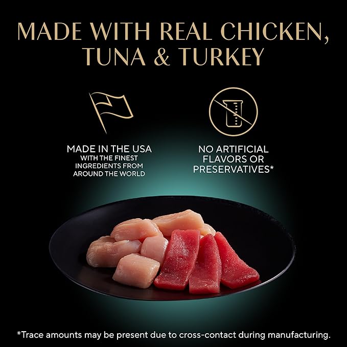 Sheba Perfect Portions Wet Cat Food Cuts in Gravy,Roasted Chicken Entree,with Sustainable Tuna,Tender Turkey Entree,2.6 oz. Twin-Pack Trays (,72 Servings),36 Count (Pack of 2)