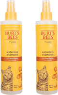 BURT'S BEES FOR PETS Waterless Cat Shampoo Spray, No-Rinse Cat Dry Shampoo with Shea Butter & Honey for Gentle Cleaning Between Baths, pH Balanced, No Harsh Detergents, 10 Fl Oz - 2 Pack