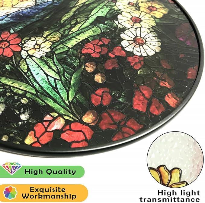 Mountain Wildflowers Stained Glass Suncatcher for Windows - Vibrant Sun Catchers Indoor Hanging Decor, Nature-Inspired Gift for Plant Lovers, Housewarming, New Home, Birthday or Holiday Celebration
