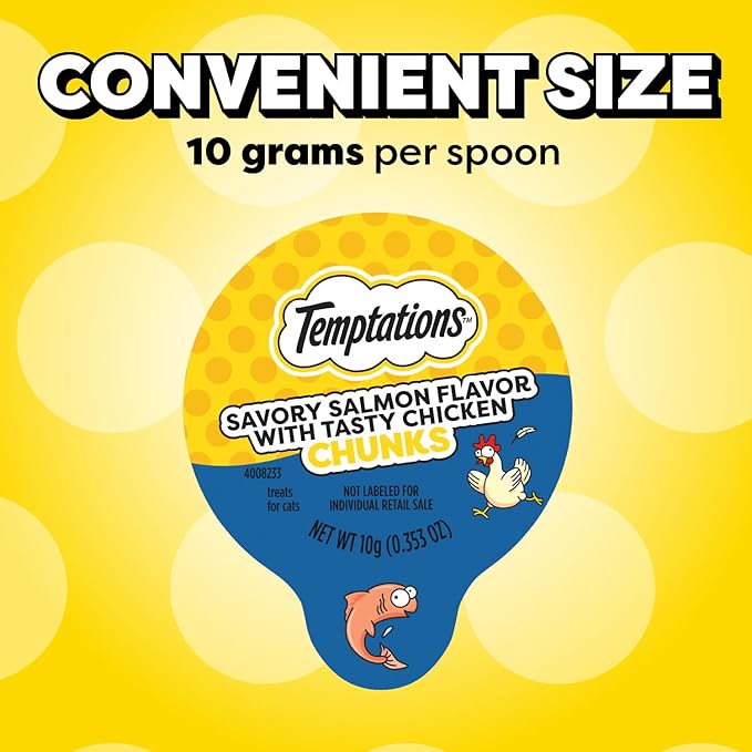 Temptations Lickable Spoons, Soft Lickable Cat Treats, Adult Wet Cat Treats, Variety Pack, 24 Spoons