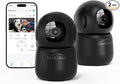 Pet Camera Indoor, Security Camera Wireless with 2k 360 Translation 90 Tilt Auto Tracking Motion Detection Night Vision Live Notice Schedule Share View, Pet Camera With Phone App 2.4GHz, 2 Pack