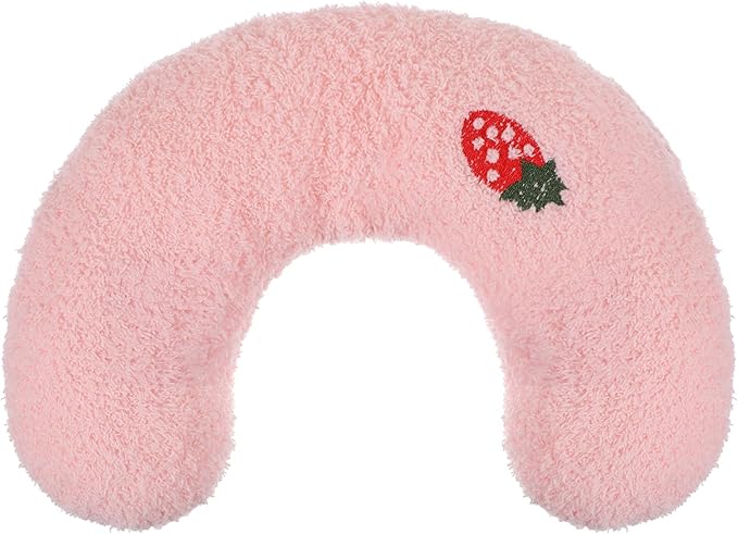 U-Shaped Pillow for Pets Cat Calming Pillows Indoor Pet Soft Fluffy Cat Dog Bed Anxiety Relief Half Donut Cuddler with Cute Embroidery Pattern Pet Neck Pillow for Cats Dogs Other Pets