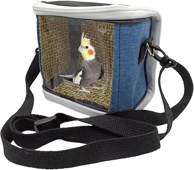 Bird Carrier - Lovebirds Outdoor Carrying Cage, Portable Parrot Travel Habitat with Ventilated Design, Secure Pet Transport Box | for Macaw Conure Budgies Vet Visit Short Trips Moving Homes