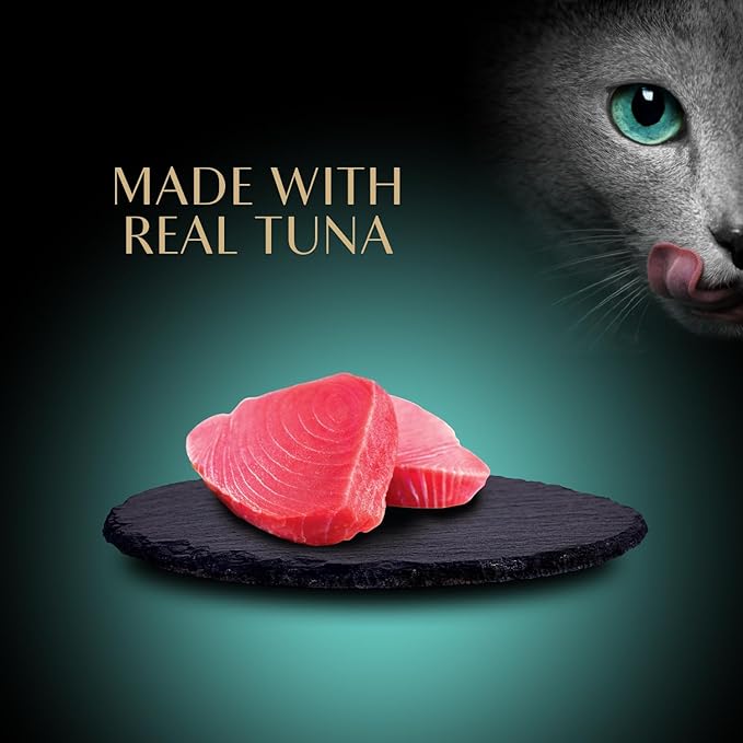 Sheba Premium Puree Cat Treats Lickable Seared Tuna Flavor, Lickable Cat Treats, 0.49 oz. Tubes, 4 Count (Pack of 11), Total 44 Count
