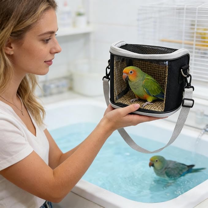 Parrot Travel Carrier, – Cockatiel Outdoor Carrying Bag, Parakeet Cage Macaw Budgies, Vet Visit Short Trips Walking | Macaw Budgies Vet Visit Short Trips Walking Pet Parents Animal Lovers Trainers Vo