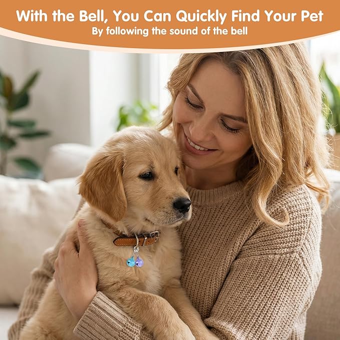 10 Pack Cat Collar Bell Pet Bells for Cat Dog Collar, Charms Colourful Pet Small Bells with Clasps Small Dog Puppy Pets Bell for Christmas Decoration