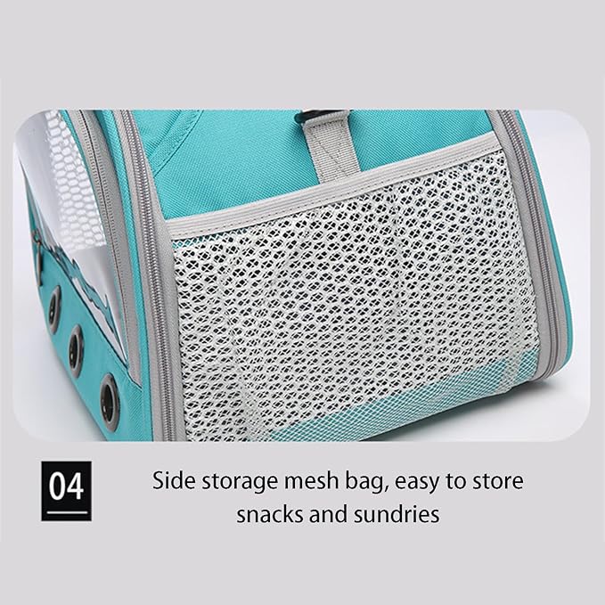 Parrot Carrier Travel Bird Carrier 12 * 8 * 10in Panoramic View with Plush Mat Metal Tray Grid Foot Pad for Parrot Hamster Hedgehog Rabbit Sugar Glider (Black)