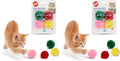 SPOT Wool Pom Poms Cat Toy - Interactive Wool Balls Cat Toy with Catnip for Cats and Kittens to Bite, Swat and Chase - 1.5 inch, 4 pcs (Pack of 2)