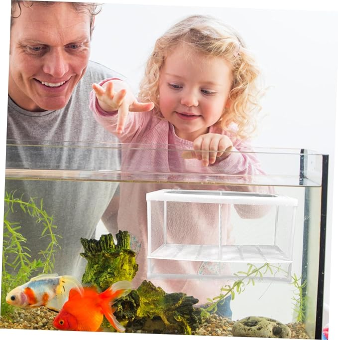 Happyyami Breeder Box for Fish Fish Breeding Tank Isolation Mesh Aquarium Box Partition Style