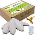 4.3"-4.7" Cuttlebone for Birds,Natural Cuttlefish Bone for Parakeets, Cuddle Bones for Sharp Beak, Premium Bird Calcium Stone for Parrots Budgie Cockatiel,12 Pcs
