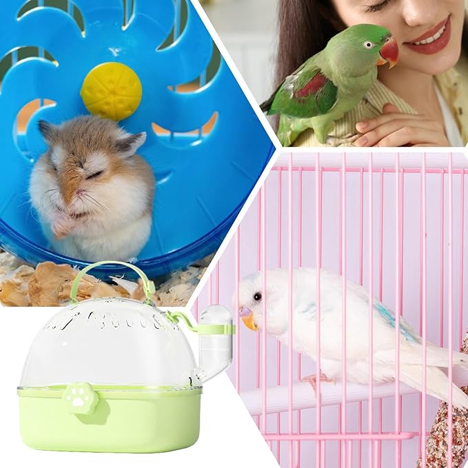 Bird Carrier Travel Cage, Portable Panoramic View Bird Travel Cage, Secure Ventilated Habitat with Water Bottle, Outdoor and Wild Adventures, Safe Transport for Small Birds, Parrots, Finches, Budgies