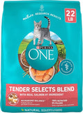 Purina ONE Natural Dry Cat Food, Tender Selects Blend with Real Salmon - 22 lb. Bag