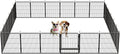 SunsGrove Dog Playpen for Indoor, Heavy Duty 32 Inch 24 Panels Dog Playpen for Small and Medium Dogs, Free and Safe Play Dog Fence, Black
