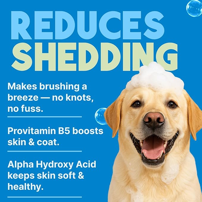 TropiClean Deshedding Dog Shampoo, Professional Dog Shampoo, Fast-Acting Shedding Control, Puppy Safe, Made in USA, Lime & Coconut Scent, 2.5 Gal