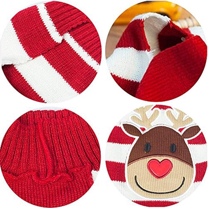 Cat Sweater Christmas Santa Claus Pet Cat Winter Knitwear Warm Clothes