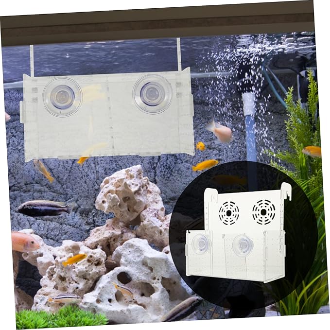 Milisten Aquarium Fish Breeding Box Acrylic Fish Tank Divider Suction Cups Lightweight Portable Safe