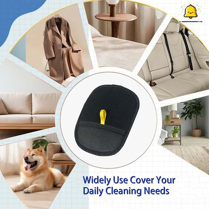 Veri dian Pet Hair Removal Glove for Dogs and Cats, Efficient Deshedding Brush Glove for Grooming, Cleaning Furniture, Couch, Car Seats, Reusable Pet Hair Remover Tool for Short Long Hair Pets