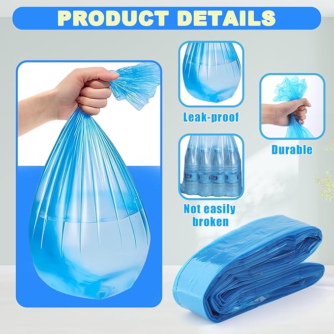 12 Pack Cat Litter Refills, Compatible with Genie Bag Refills, Scented, Blue