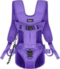 PetBonus Pet Front Dog Carrier Backpacks, Adjustable Pet Backpack, Legs Out Easy-fit Puppy Chest Carrier for Medium Small Dogs, Hands Free for Hiking, Cycling (Purple, M)