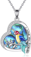 KZX Cat/Dog/Phoenix/Eagle/Whale/Shark/Puffin/Starfish/Chicken/Butterfly/Owl/Bee/Frog/Seahorse Necklace Sterling Silver Animal Pendant Jewelry Gift for Women